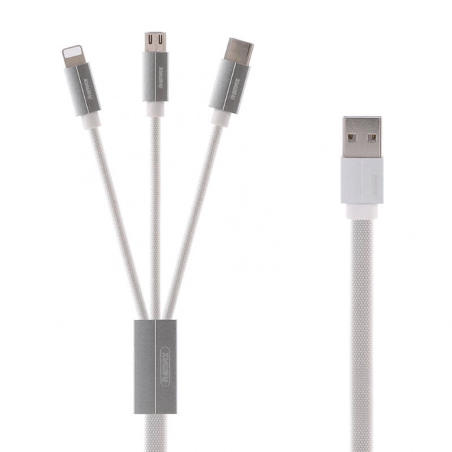 Univerzális USB kábel 3 az 1-ben 2m Remax Kerolla fehér