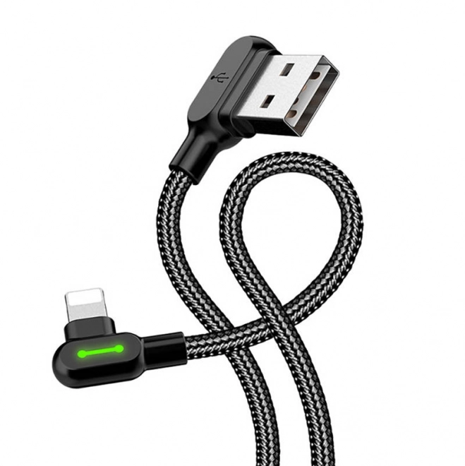 Újlaki világító USB Lightning kábel 0,5m, fekete