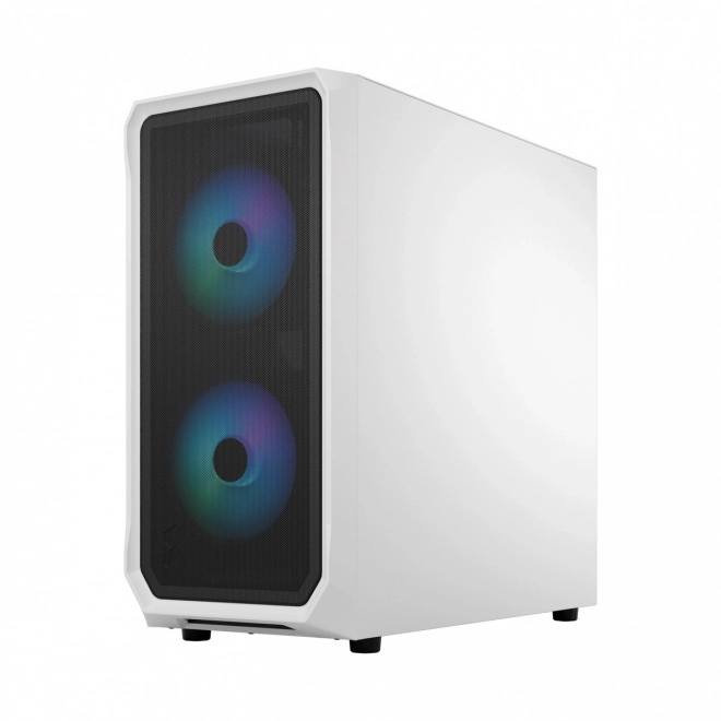 Focus 2 RGB fehér számítógépház, áttetsző üveggel
