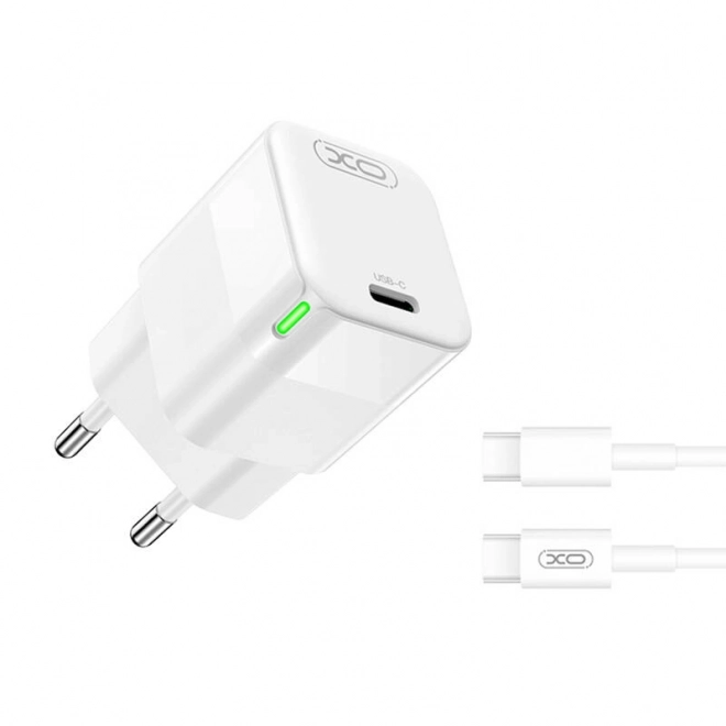 Falra szerelhető XO töltő 30W USB-C kábellel