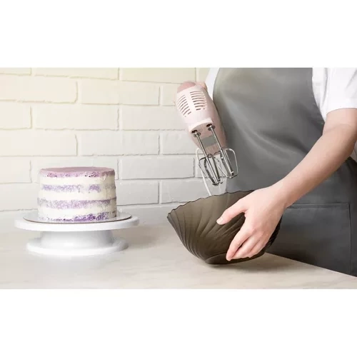 Forgó tortatál készlet 3 díszítő spatulával