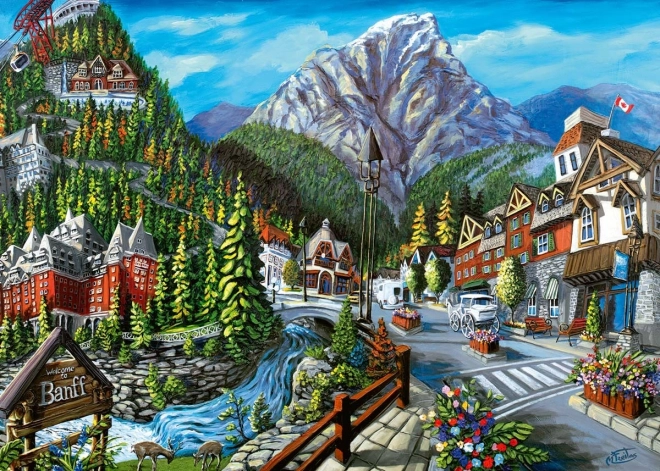 Ravensburger puzzle - Üdvözlet Banffból 1000 darabos