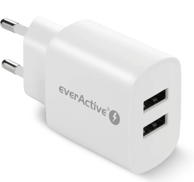 Hálózati töltő 2X USB 2,4A fehér