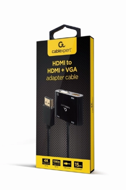 Hdmi adapter HDMI és VGA kivezetéssel audio és tápkapcsolattal