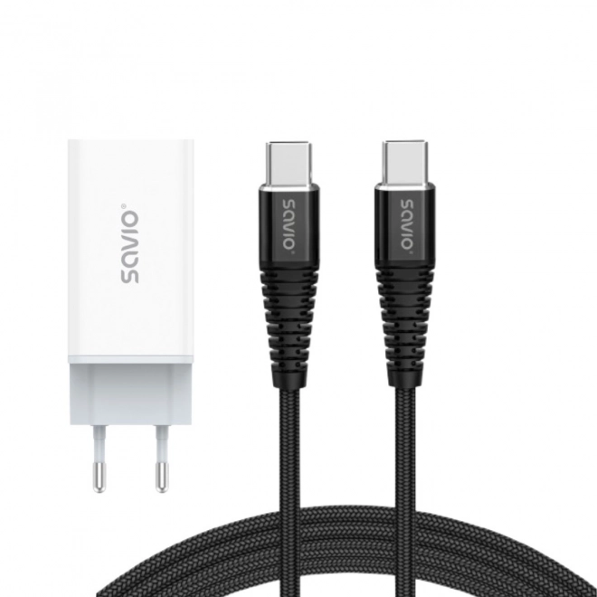 Hálózati töltő 65W GAN kábellel USB-C típusú