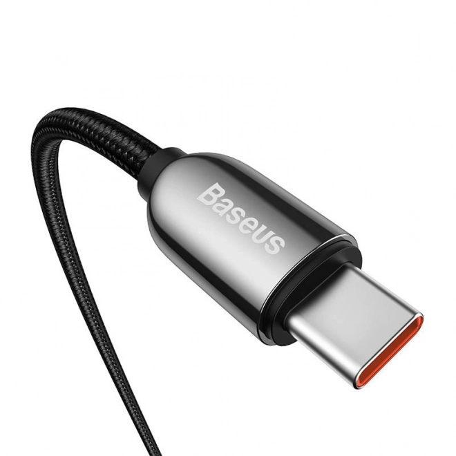 Baseus USB-C kábel kijelzővel 100W 1m fekete