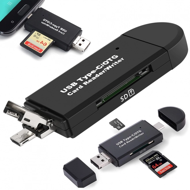 Univerzális kártyaolvasó USB SD és MicroSD kártyákhoz