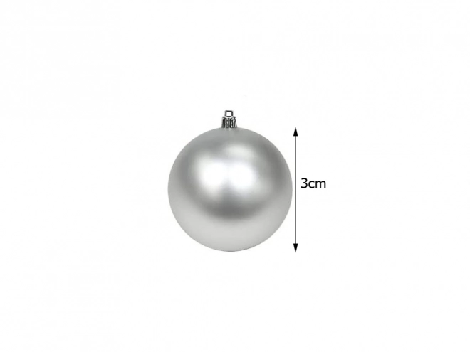Ünnepi műanyag karácsonyi gömbök 3 cm - 36 darab