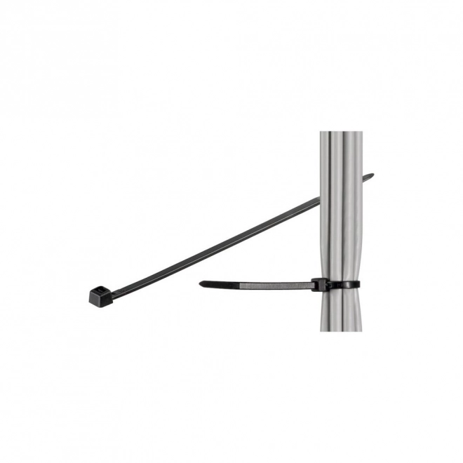 Nylon kábelkötegelő 200 x 2,5 mm fekete, 100 db