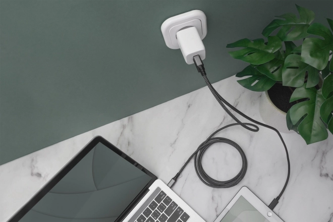 Fehér GaN dupla USB-C PD 3.0 töltő, max. 65W