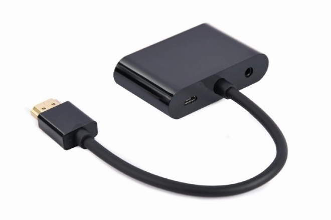 Hdmi adapter HDMI és VGA kivezetéssel audio és tápkapcsolattal