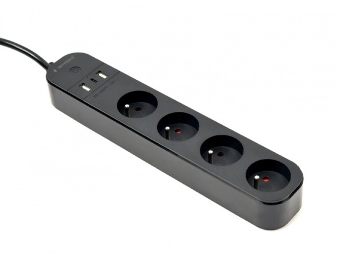 Okos elosztó 4xFR 2xUSB-A 1xUSB-C Fekete