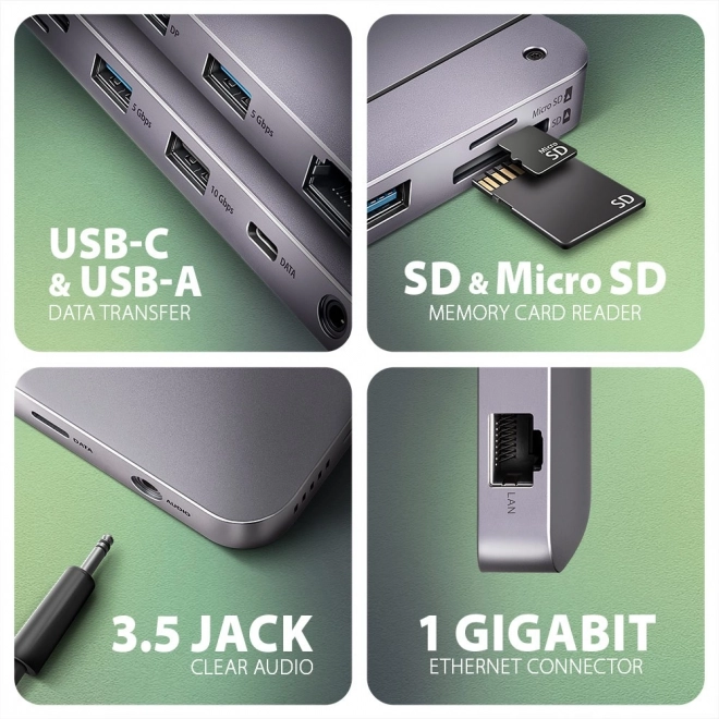 Többportos USB-C Hub 12in1 M.2