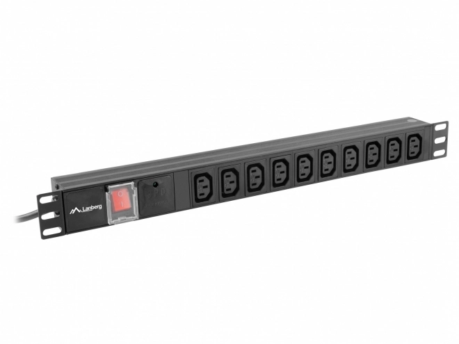 Rack PDU 19 colos 1U 10A 10X IEC C13 2m C14 fekete tápkonczol