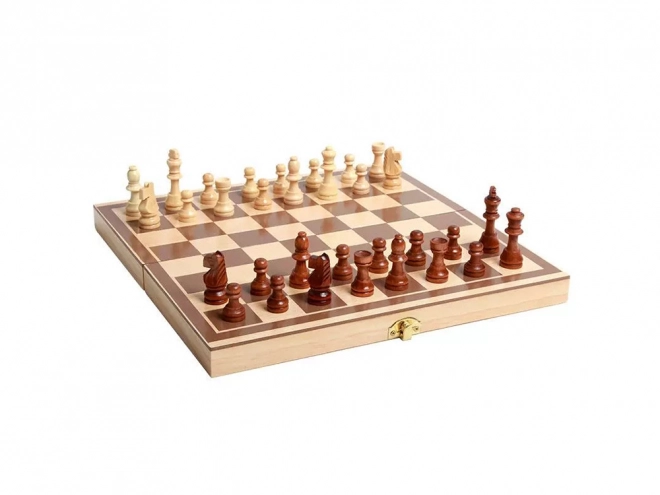 Nagy fa 3 az 1-ben sakk, dáma és backgammon készlet