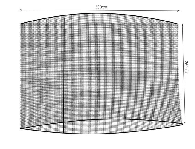 Fekete szúnyogháló 3m-es kerti napernyőhöz