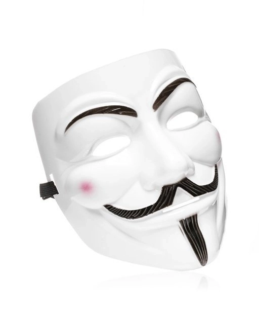 Anonymous maszk, Guy Fawkes maszk, V mint Vérbosszú maszk - fehér