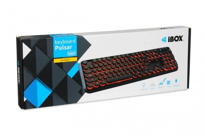 Ibox Pulsar rgb retro stílusú billentyűzet