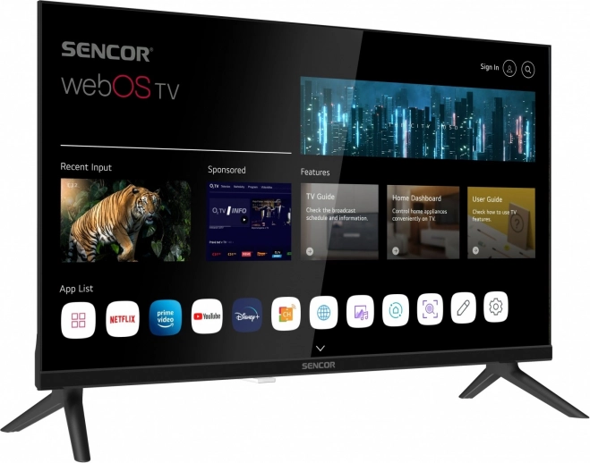 Sencor Chytrí LED Televízió 24 colos HD Ready felbontással