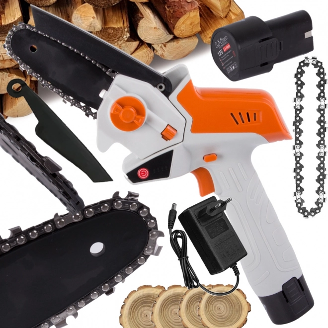 Akkumulátoros mini láncfűrész ágakhoz
