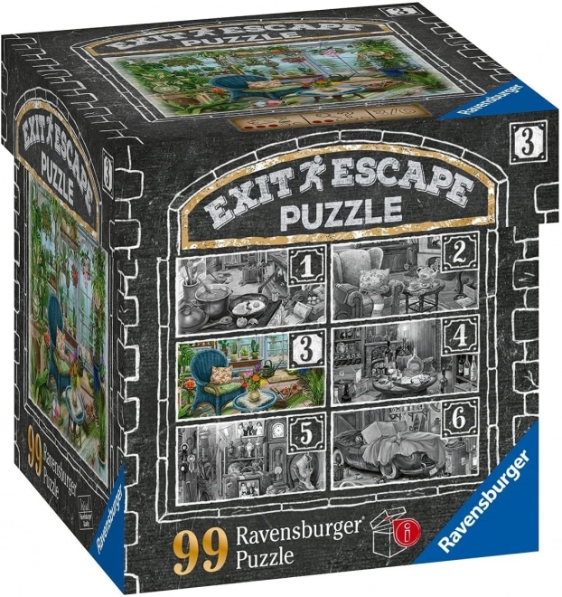 Ravensburger szabadulós puzzle Kísérteties Rezidencia: A Téli Kertben 99 darab