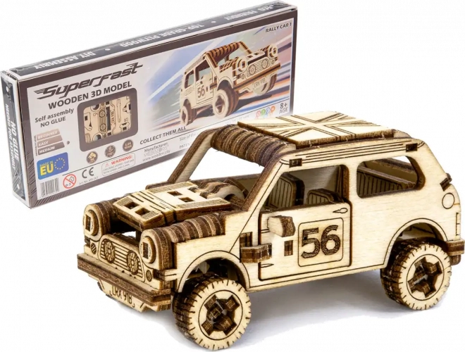 Fa 3D puzzle - rally autó modell