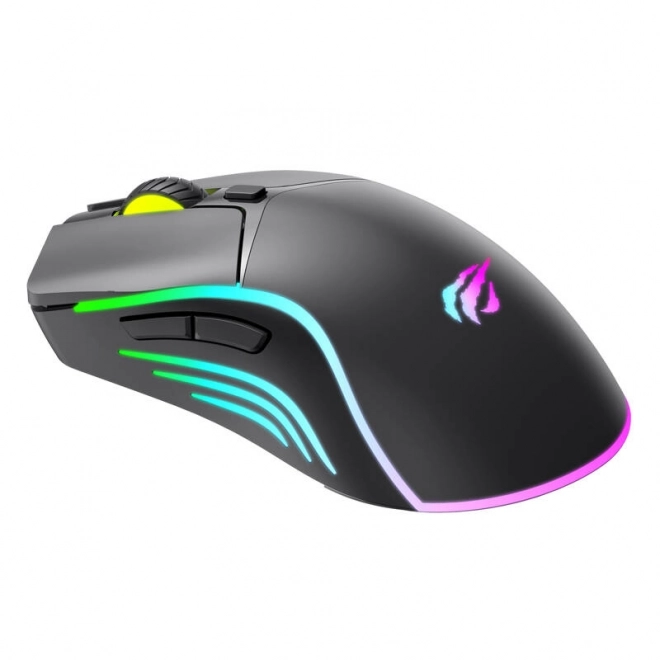 Kábelezett gamer egér RGB világítással - Fekete