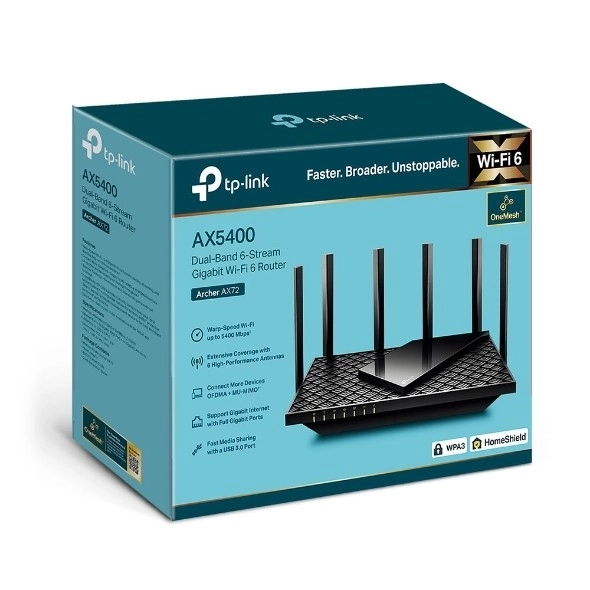 Erős és gyors TP-link Archer AX72 Wi-Fi router