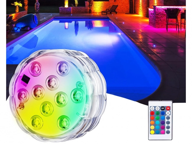 Víz alatti RGB medencelámpa távirányítóval