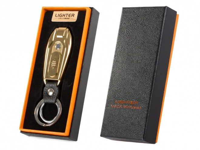 Elektronikus LED kulcstartó öngyújtó USB-vel