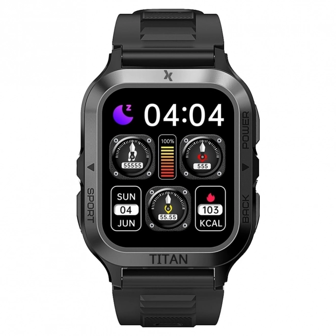 Intelligens óra Maxcom FW67 Titan Pro grafit színű