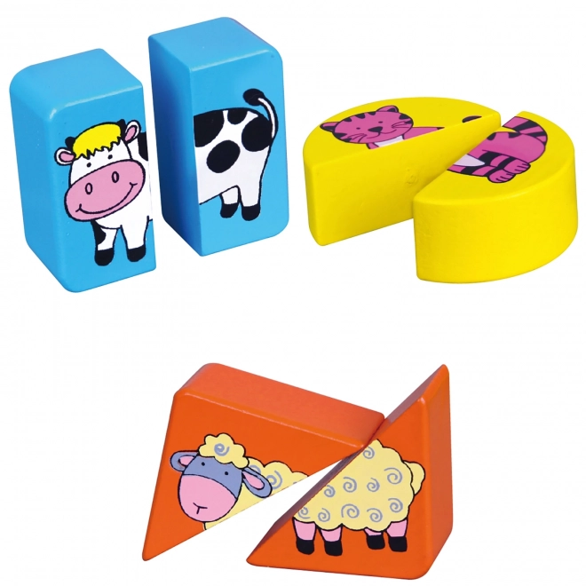 Viga fa oktatási állatok puzzle