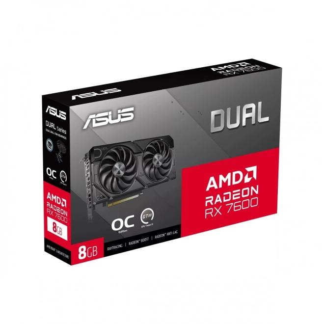 Dual Radeon RX 7600 EVO OC kiadás 8GB GDDR6 grafikus kártya