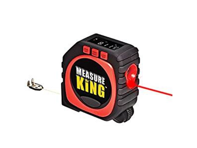 Measure King - Elektronikus lézeres távolságmérő-méter 3 az 1-ben visszahúzható 3m