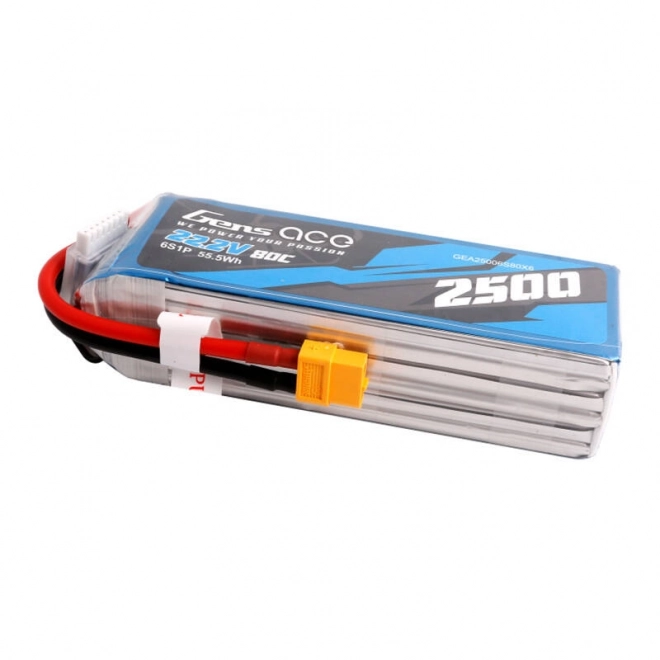 Gens Ace 2500mAh 22,2V 80C 6S1P Lipo akkumulátor XT60 csatlakozóval