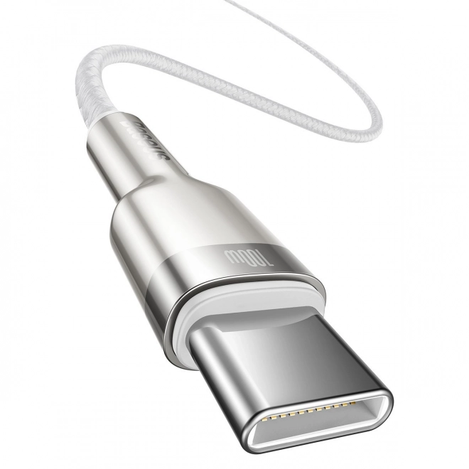 Baseus usb-c gyors töltőkábel, 100w, 2m, fehér