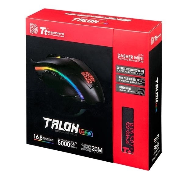 Tt eSports Talon Elite RGB gaming egér és egérpad szett