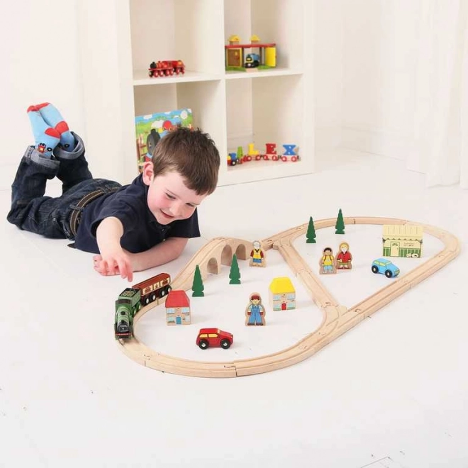 Bigjigs Rail repülő skót fa vonatkészlet