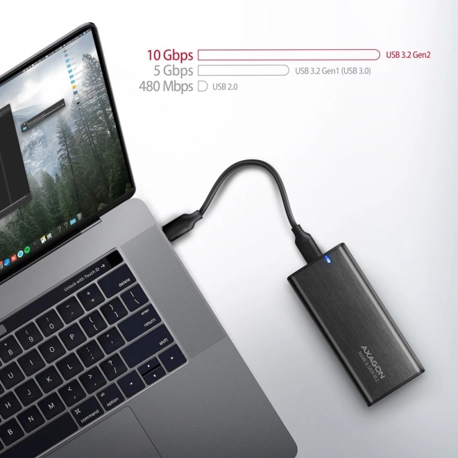 Alumíniumból készült EEM2-SB2 csavarmentes USB-C 3.2 Gen 2 külső SSD ház