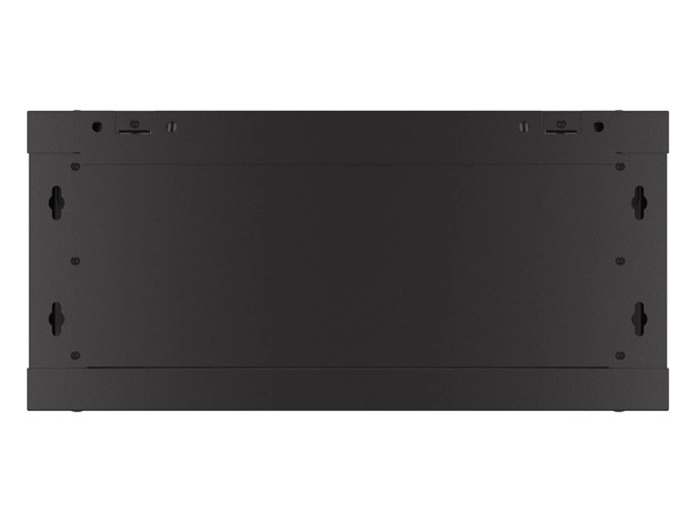 Fali rack szekrény 19 inch 4U perforált ajtóval fekete