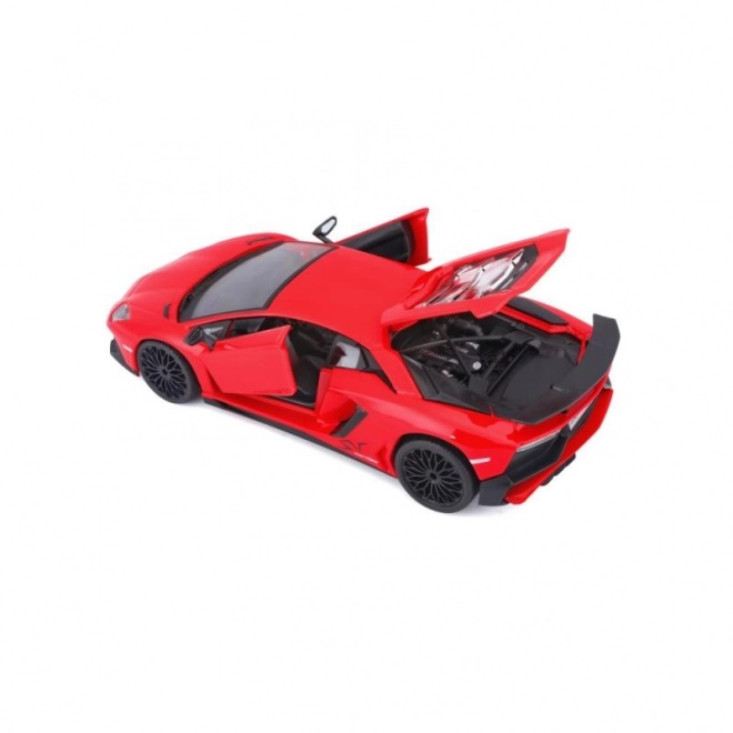 Bburago 1:24 Lamborghini Aventador LP 750-4 SV piros modellautó