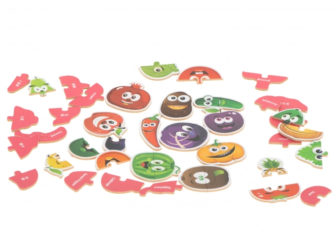 Oktató puzzle gyümölcsökkel és zöldségekkel 25 darabos