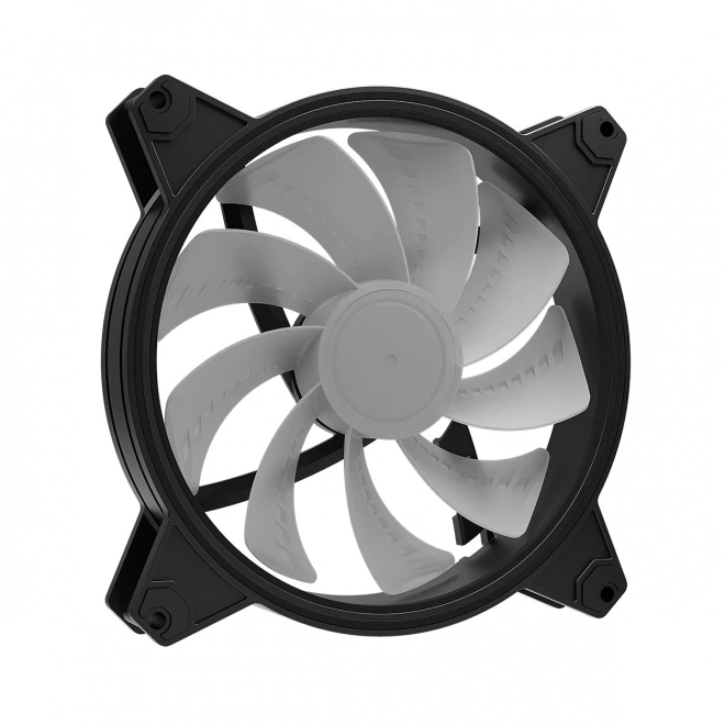 Csendes fekete ARGB ventilátor 140 mm-es fordított lapátokkal