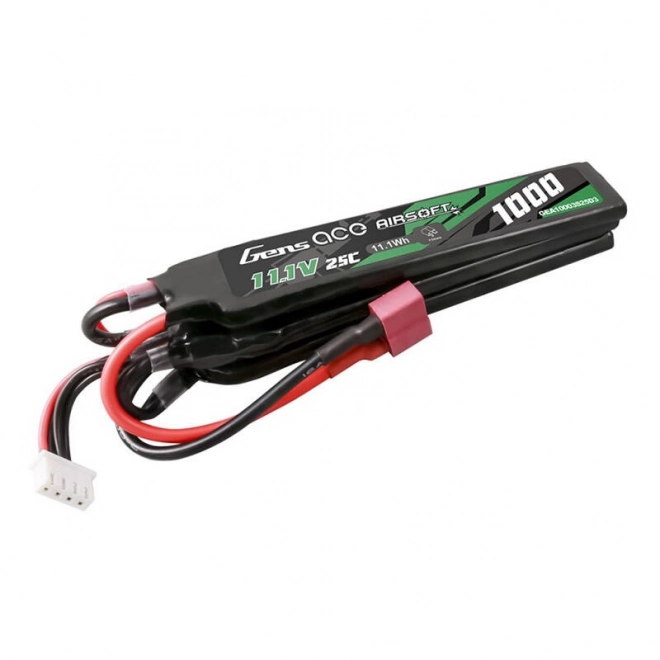 Gens ace 25C 1000mAh 3S1P 11.1V nunchuck airsoft lítium-polimer akkumulátor T csatlakozóval