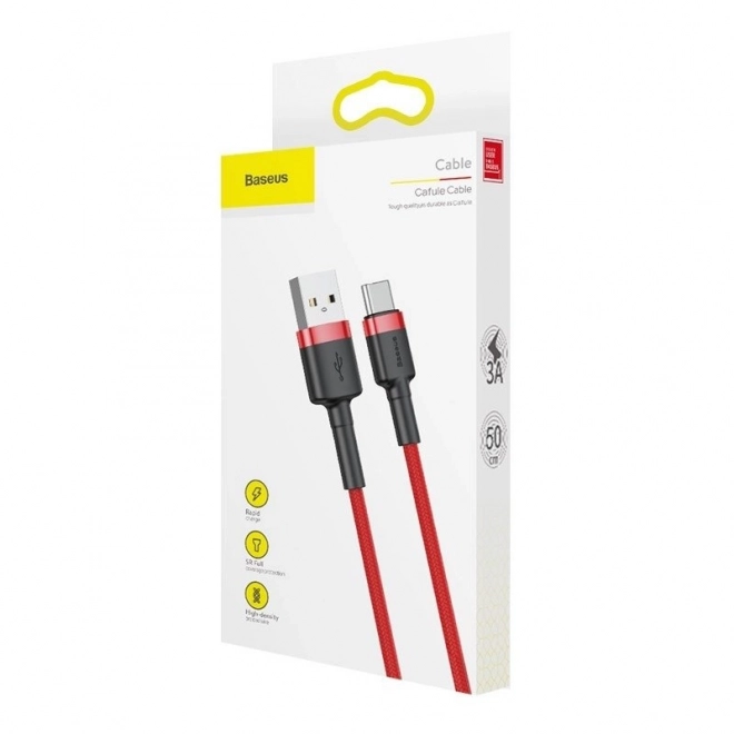 Baseus Cafule piros USB-C kábel 0,5m