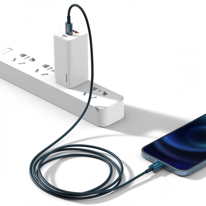 Baseus usb-c kábel iphonehoz, 20w, pd, 2m, kék