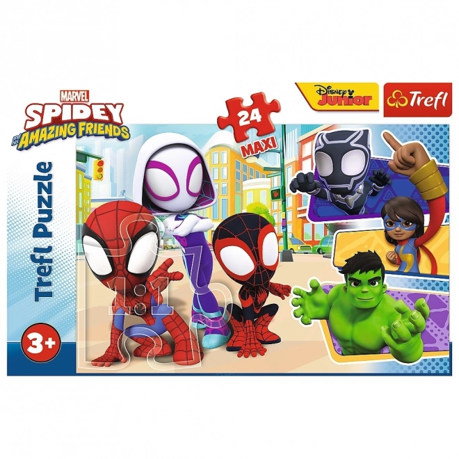 Spidey és barátai maxi puzzle 24 darabos Trefl