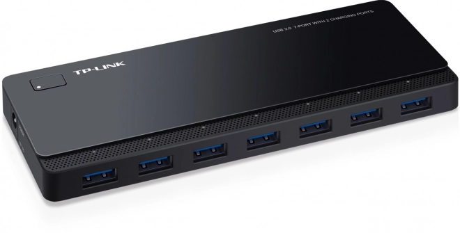7 portos USB 3.0 hub töltőportokkal