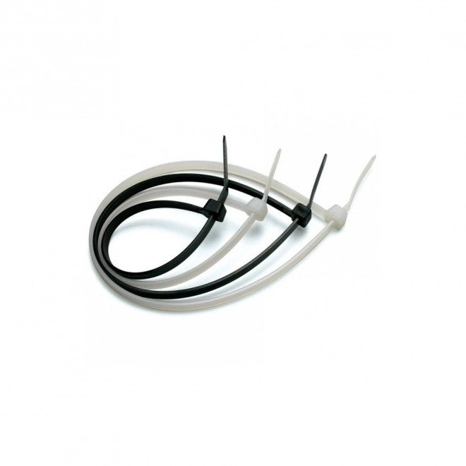 Nylon kábelkötegelő 200 x 2,5 mm fekete, 100 db