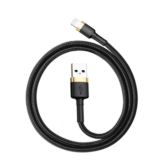 Baseus arany-fekete nylon USB Lightning kábel